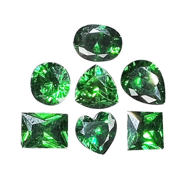 Natural Emerald Corundum Faceted Loose Green Gemstone 7-8mm 1-3carat  (1pc)