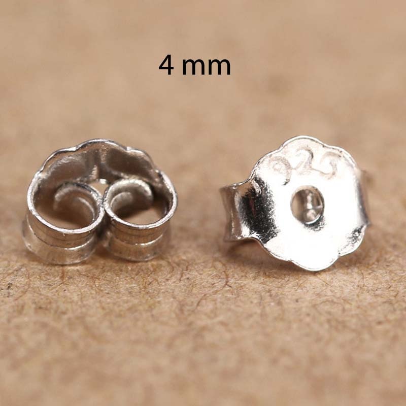 Earring Stopper Safety Backs Earring Plugs Findings 925 Sterling Silver (10pcs-5pairs)