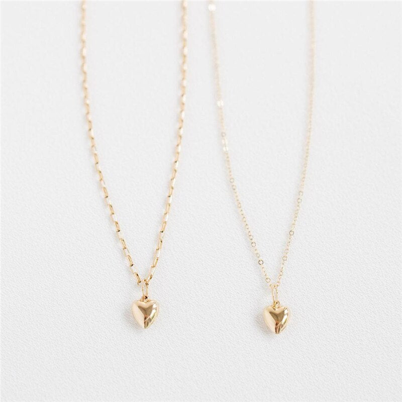 Heart Pendant Necklace Minimalism Necklace Gold Filled 40-45-50cm- Magic Jewellers