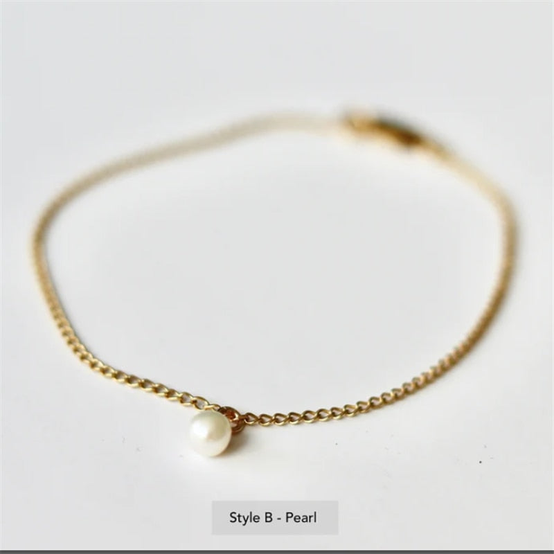 Chain Bracelet Charms Bracelets Figaro Twisted Bracelet Gold Filled