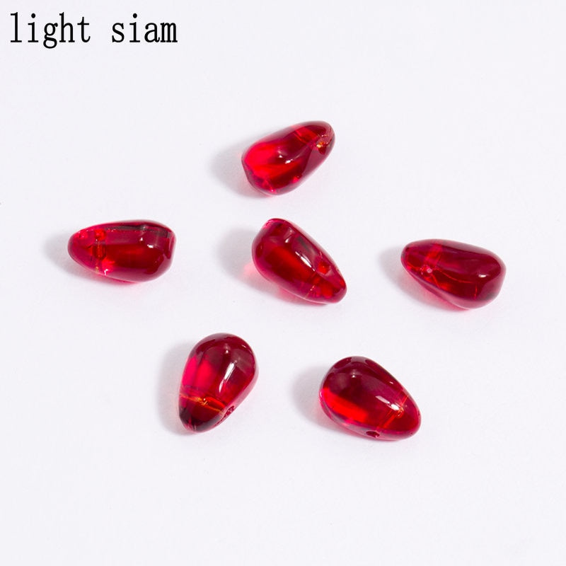 Water Drop Smooth Glass Crystal Austria Beads 6*9mm (100pcs)