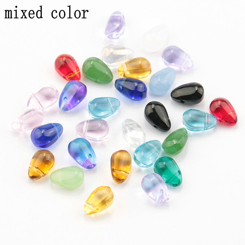 Water Drop Smooth Glass Crystal Austria Beads 6*9mm (100pcs)
