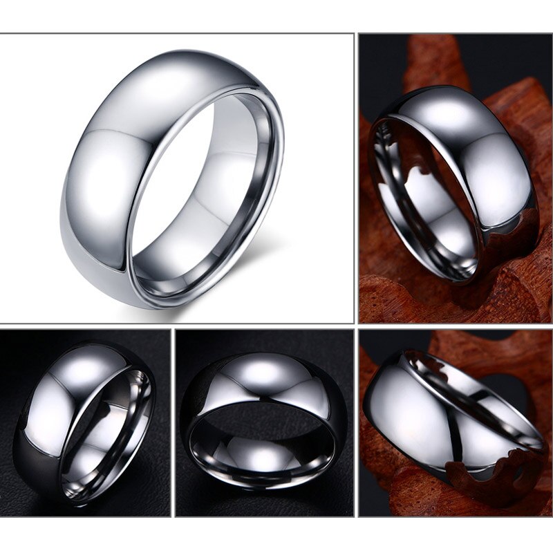 Tungsten Carbide Classic Wedding Ring Band Ring 8mm  US 6 7 8 9 10 11 12 13