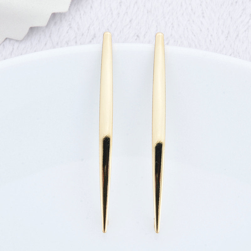 Long Bar Stud Earrings Findings Connector 14K Gold Plated/Platinum 52*3.5 mm  (2,4,6 pcs)