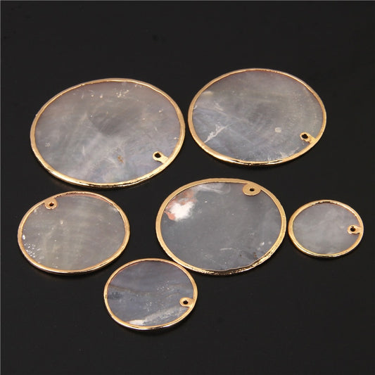 Natural Mother of Pearl Shell Pendant Charms 20/30/35/40/45MM