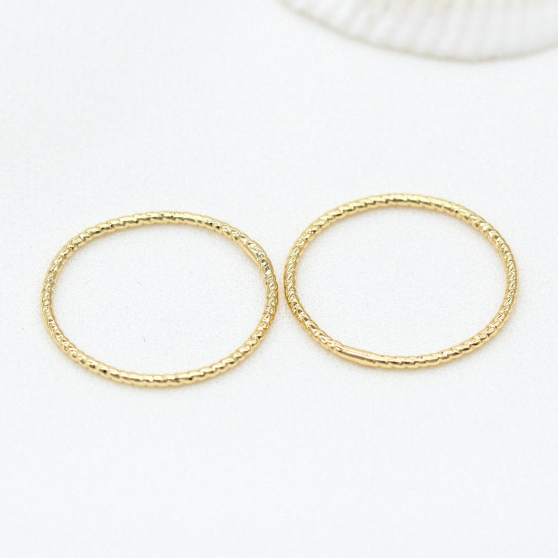 Round Closed Connector Links Connector 14K Gold Plated  (20pcs)