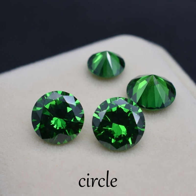Natural Emerald Corundum Faceted Loose Green Gemstone 7-8mm 1-3carat  (1pc)