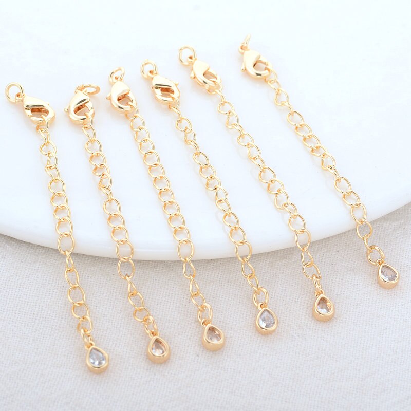 Chain Extender with Lobster Clasps 14K Gold Plated Necklaces Extender ( 6pcs) - Magic Jewellers