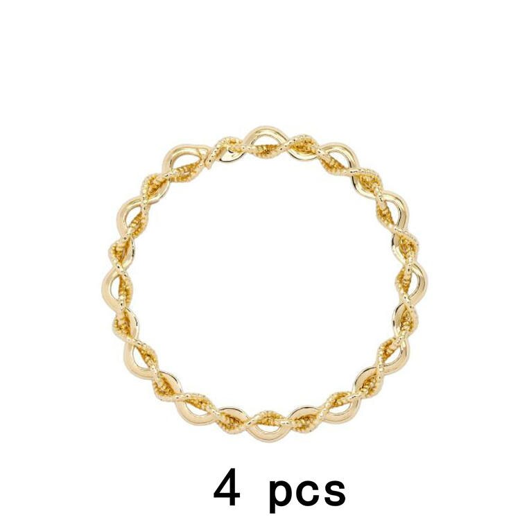 Round Shape Closed Ring Connector Rings 14K Gold Plated 28mm (2pcs, 4pcs)