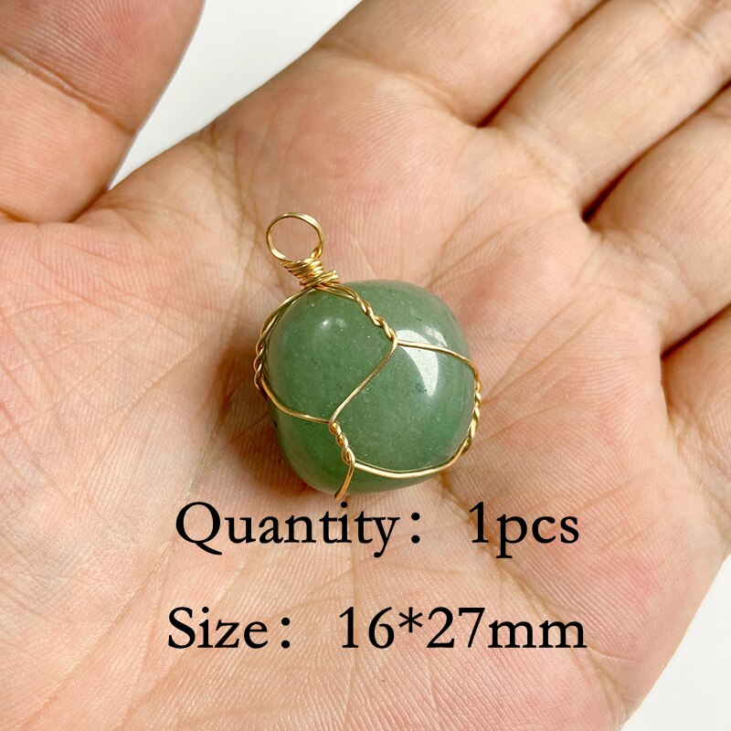 Natural Green Aventurine Jades Pendant Charm Beads Connectors ( Mixed Choices)
