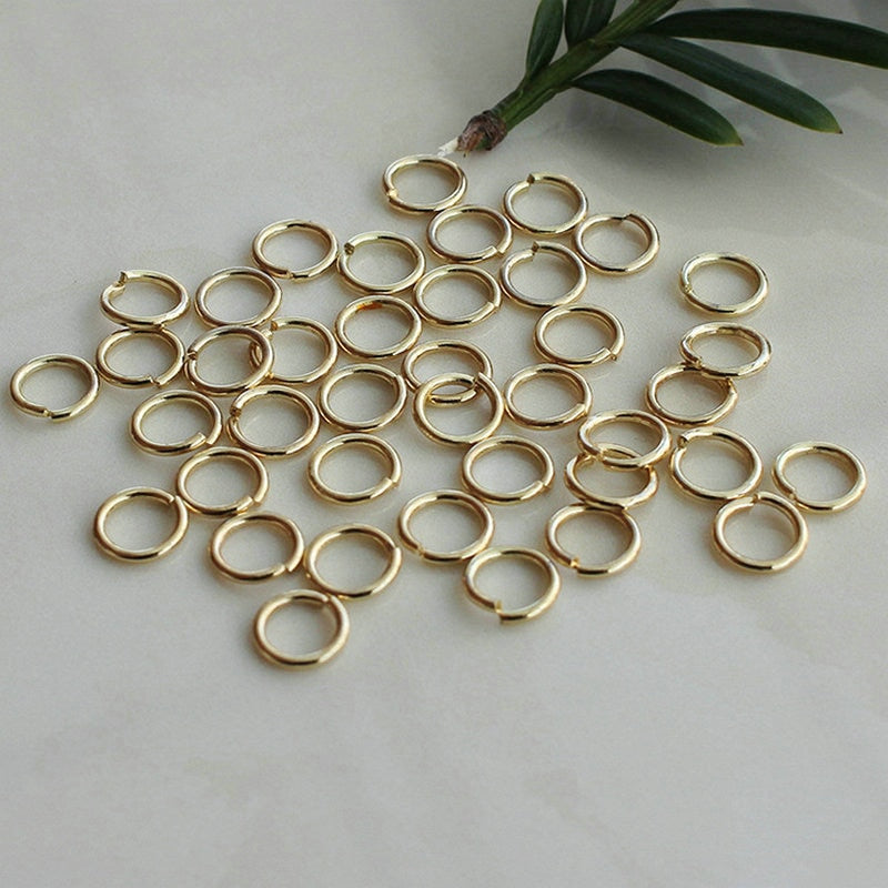 Open Jump Rings Brass 14k Gold Plated 4mm  5mm  6mm 8mm (100pcs) - Magic Jewellers