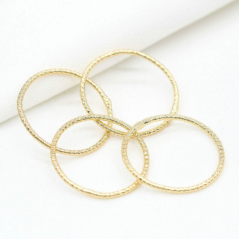 Round Closed Connector Links Connector 14K Gold Plated  (20pcs)