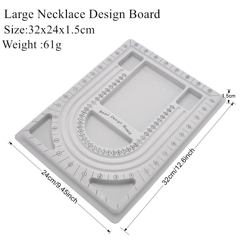 Gray Flocked Bead Design Board Beading Tools & Loose Bead Organizer Tray