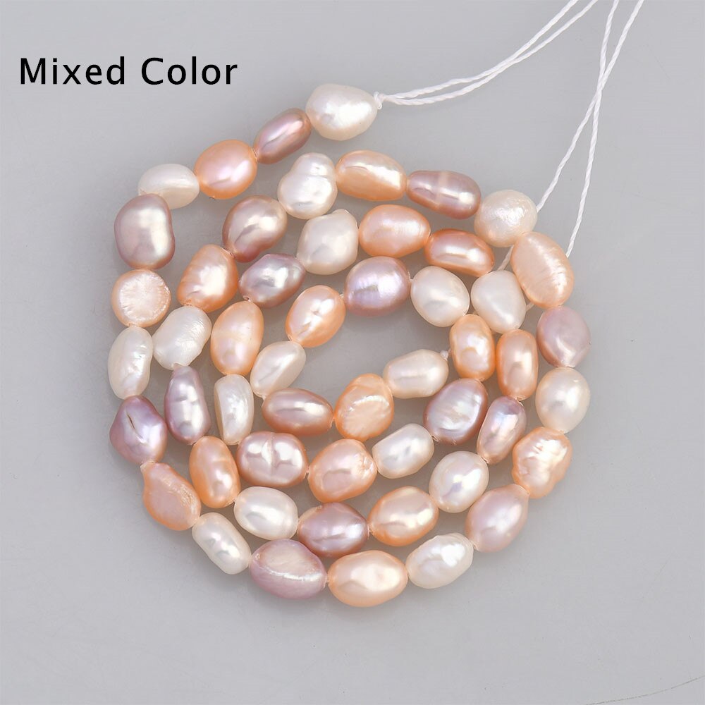 Natural Freshwater Baroque Pearl Beads Strands 3-10mm (Peacock Blue, White, Purple, Pink)