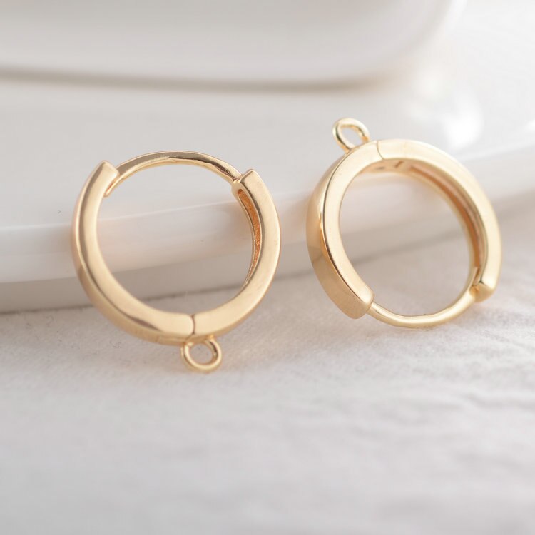 Leverback Hoops Earrings Connector Findings 14K Gold Plated/ Platinum 17*15MM  (6pcs)