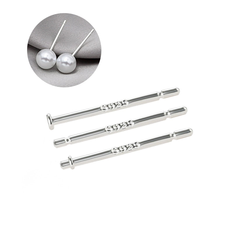 Flat Head Pins, Eye Pins, Bead Needle, Pins Needles 925 Sterling Silver Silver (100pcs) Media 1 of 8