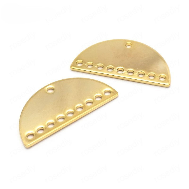 Earrings Charms Findings Link Connectors 24K Gold Plated 11*21mm (10pcs)