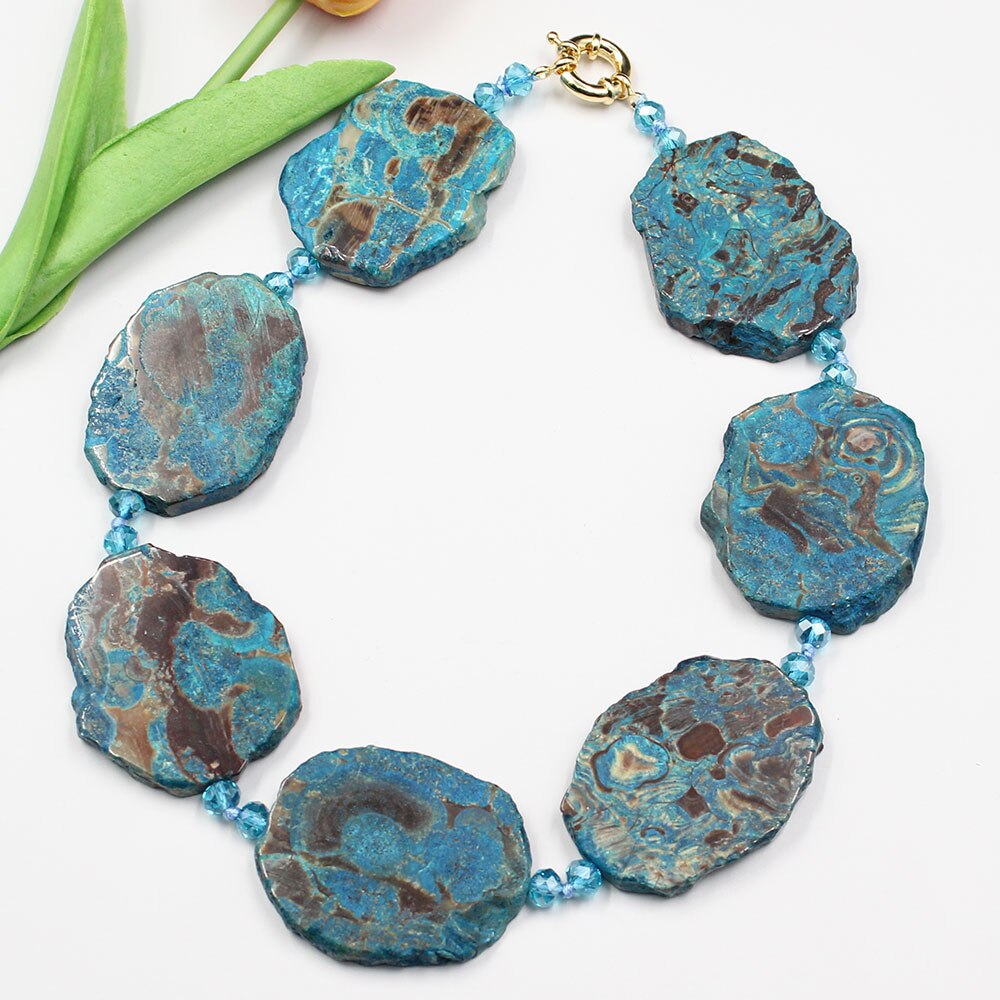 Sea Sediment Blue Jasper Beads Strand Drilled Freeform - Magic Jewellers