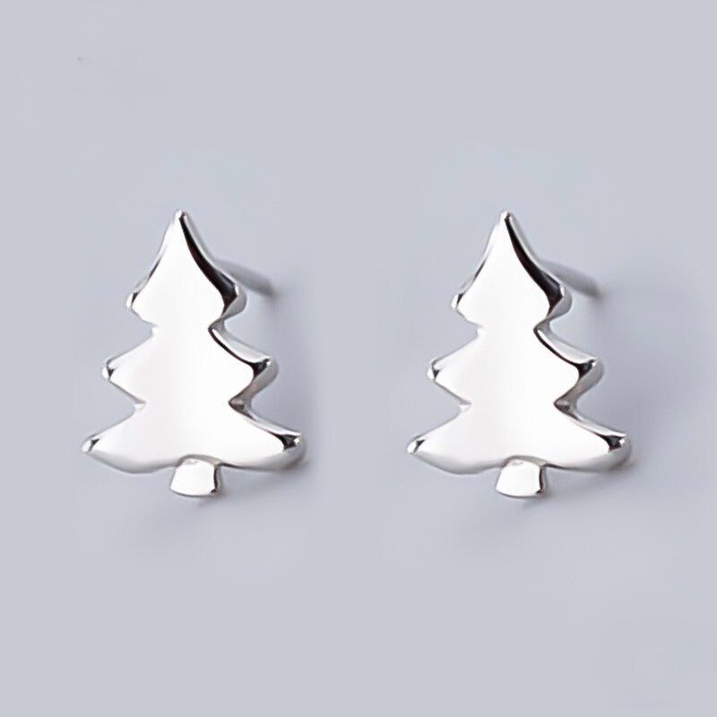 Christmas Tree Stud Earring 925 Sterling Silver