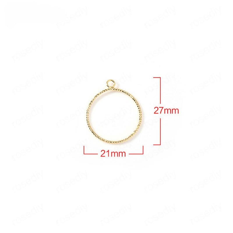 Drop Shape Links Connectors Earrings Findings 24K Gold Plated (10pcs)