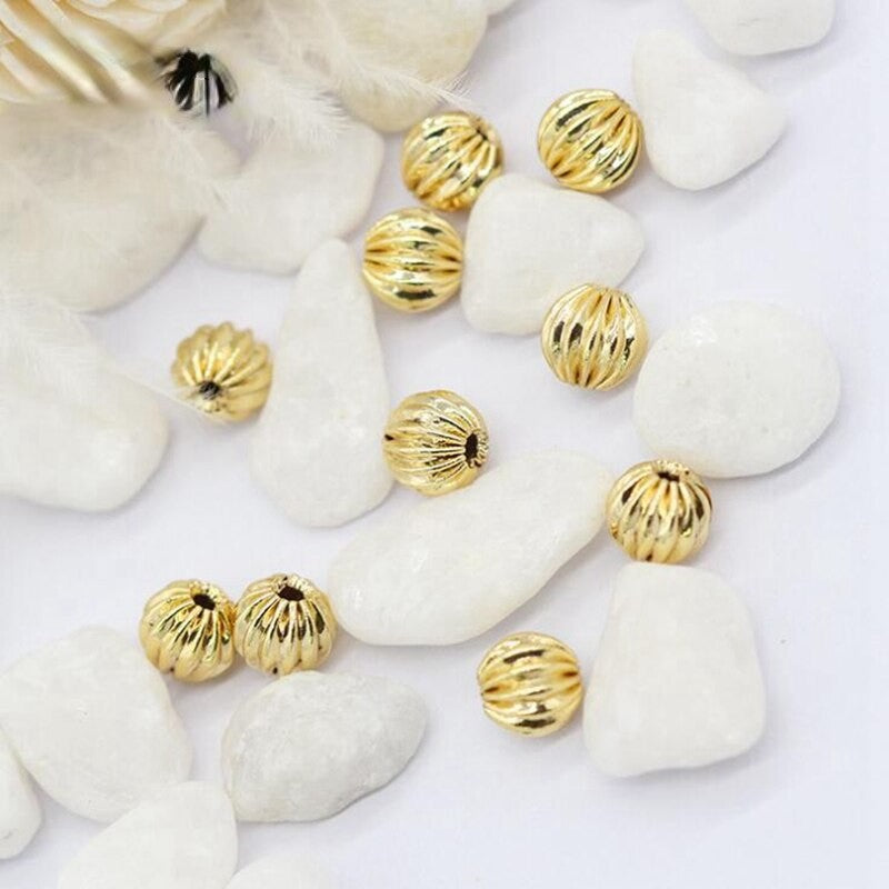 Textured Round Spacer Beads Loose Beads 4mm 5mm (5pcs, 10pcs)
