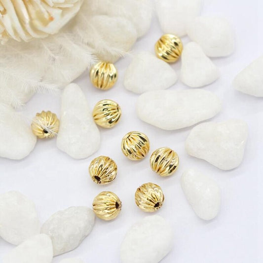 Textured Round Spacer Beads Loose Beads 4mm 5mm (5pcs, 10pcs)