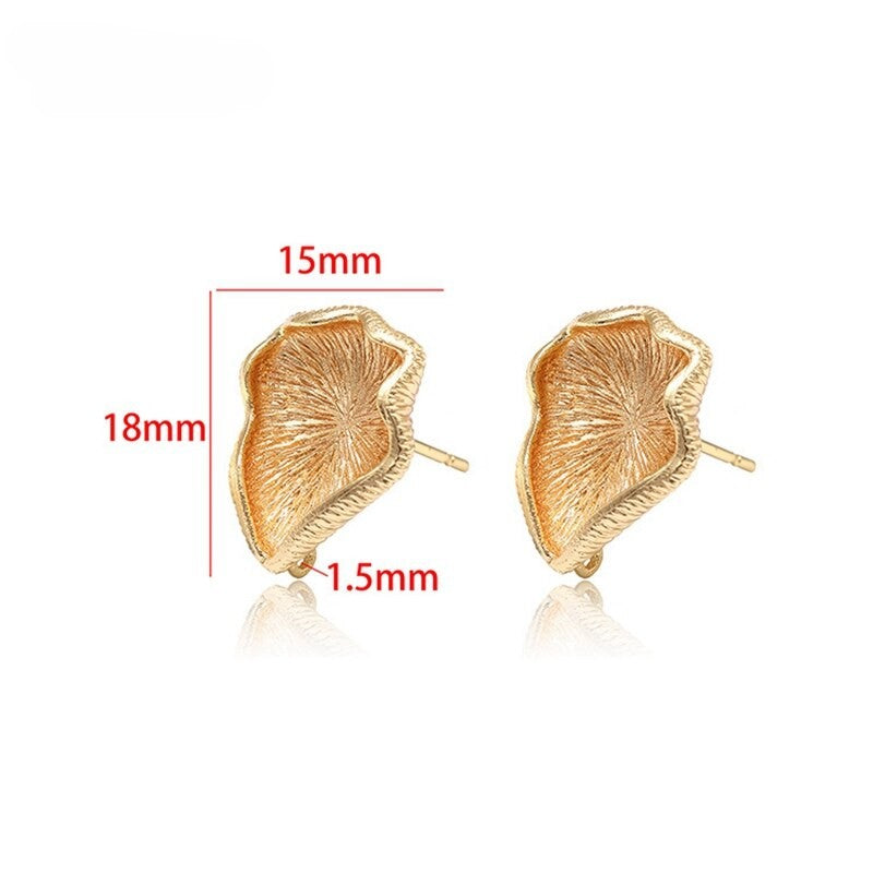 Flower Stud Earrings Findings 14K Gold Plated 925 Needle (1-3 pairs )