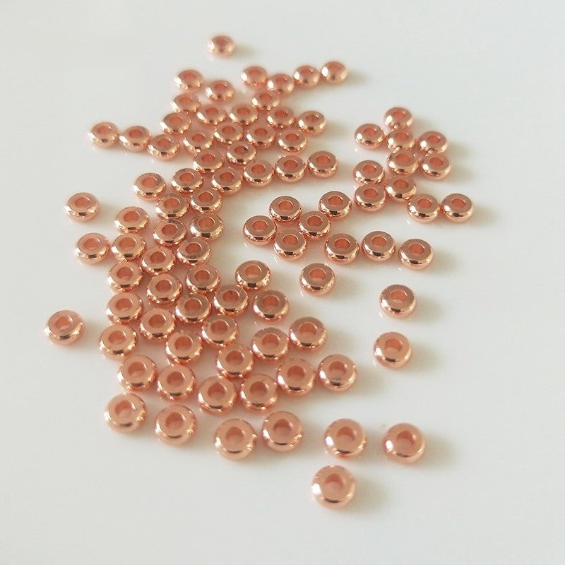 Donut Shape Spacer Beads 14K Gold Plated 3mm/4mm/6mm/8mm   (50pcs)