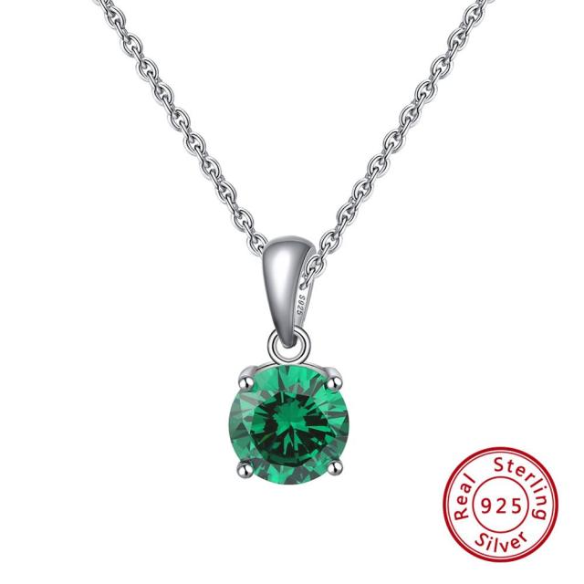 Birthstone Necklaces 925 Sterling Silver 16mm- Magic Jewellers 