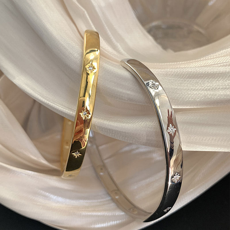 Stacking Smooth Surface Bracelet 925 Sterling Silver , Affordable gold and silver stacking bracelets , Magic Jewellers