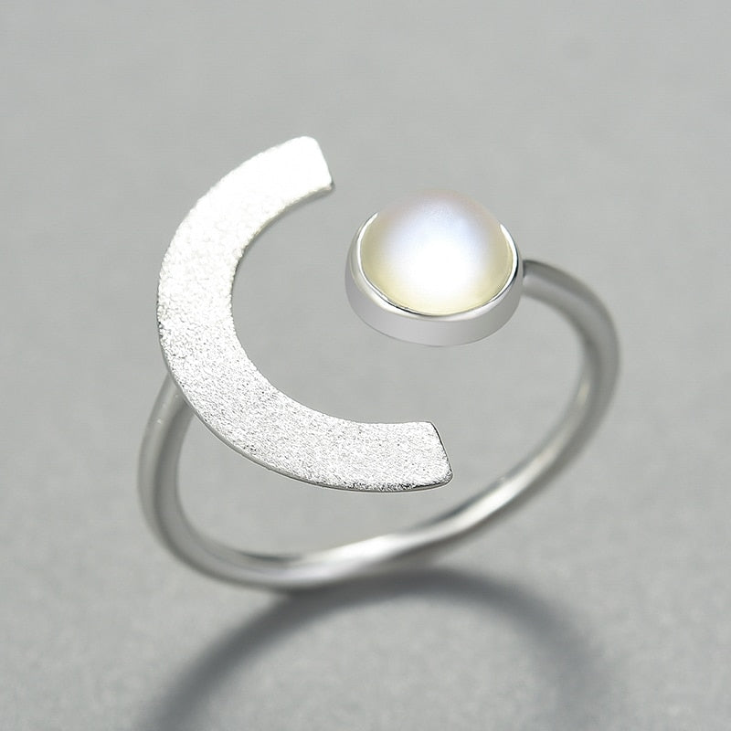 Minimalist Moonstone Ring 925 Sterling Silver 18K Gold , affordable moonstone ring magic jewellers