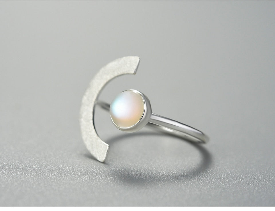 Minimalist Moonstone Ring 925 Sterling Silver 18K Gold , affordable moonstone ring magic jewellers